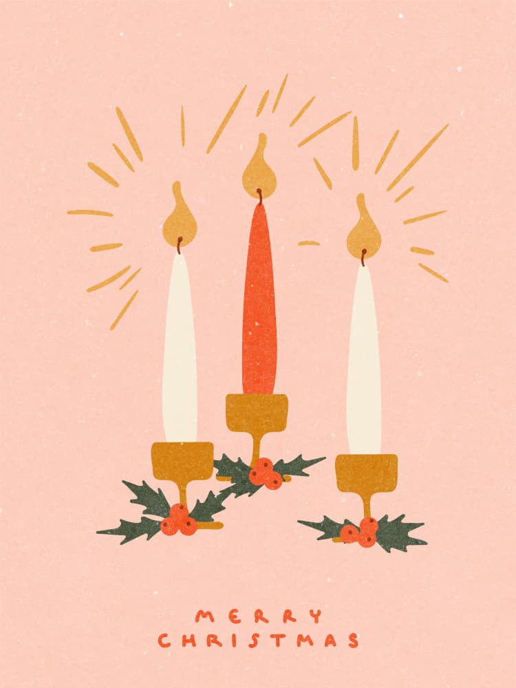Christmas Candles by NKTN — canvas wall art