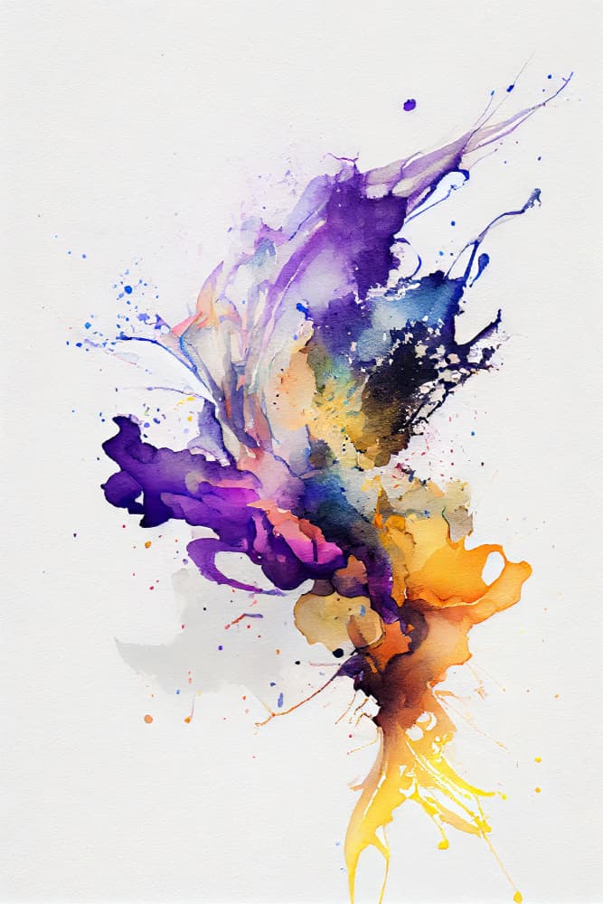Vibrant Watercolor Abstract by Mauro — canvas wall art
