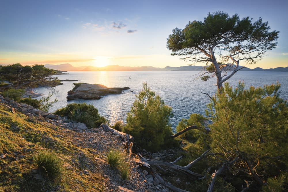 Mediterranean sunset by Stefan Hefele — canvas wall art