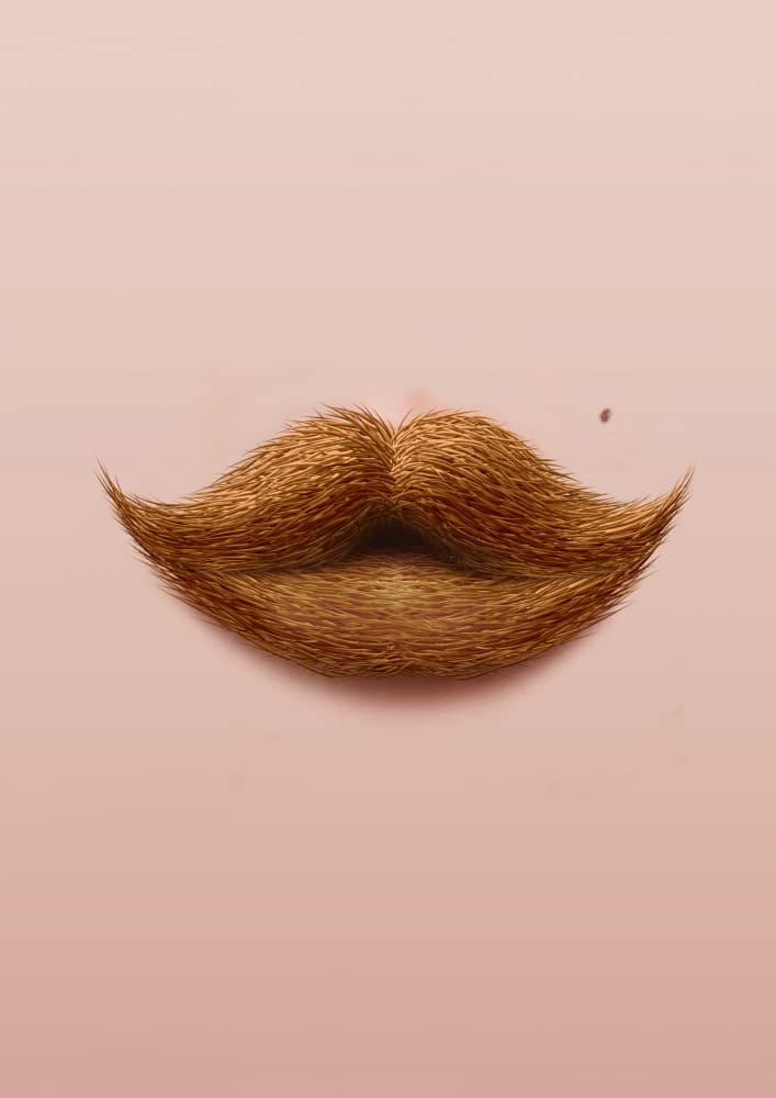Furry Mustache Lips by Artem Pozdniakov — canvas wall art