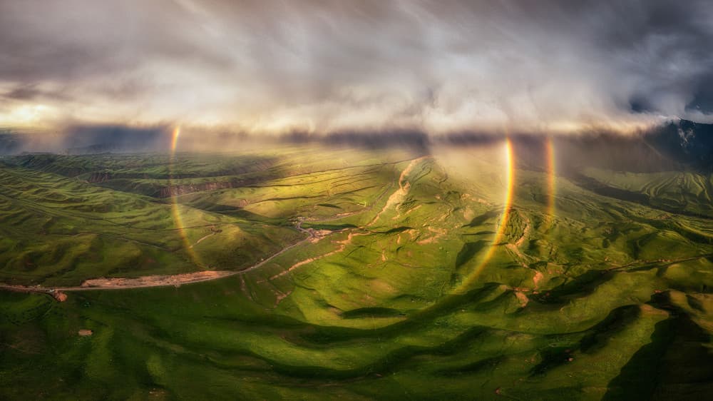 Ethereal Mountain Glow by Yuan Cui — canvas wall art