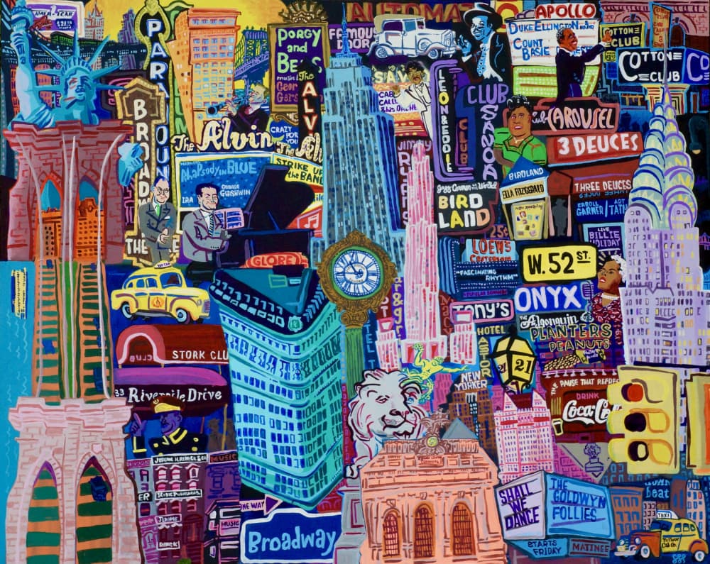 Retro New York City by Steve Spencer — canvas wall art