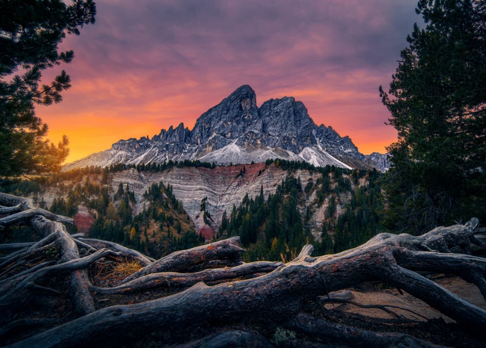 Majestic Alpine Sunset by Jan Ilkovic — canvas wall art