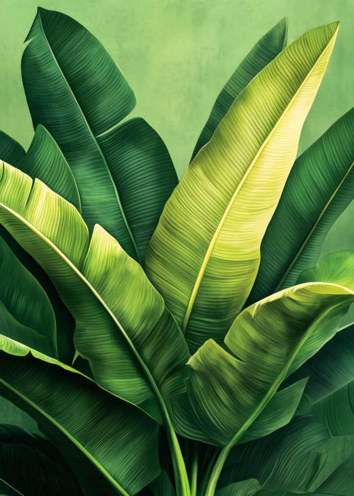 Vibrant Tropical Leaves by Justyna Jaszke — canvas wall art