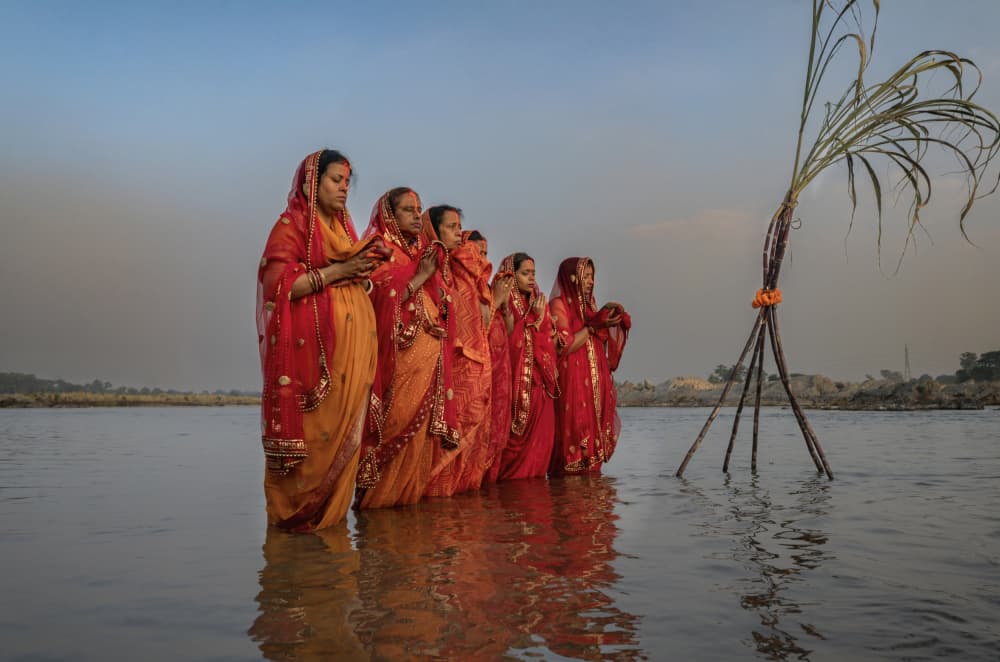 Sacred River Ceremony by Kumar Kranti Prasad — canvas wall art