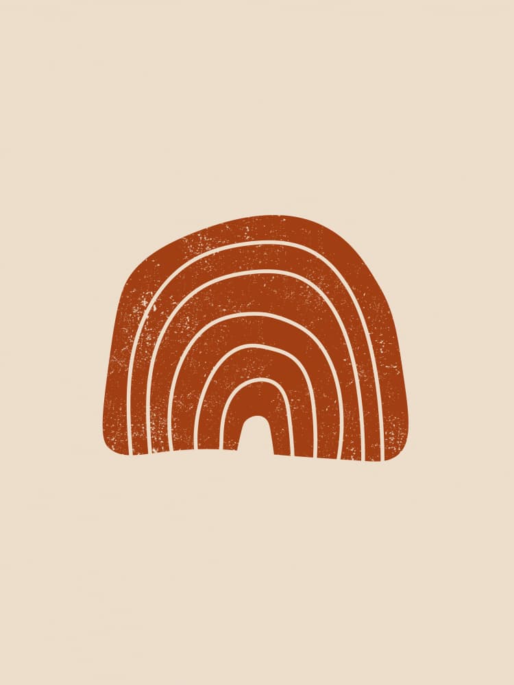 Minimalist Terracotta Arch by Natasha Playell — canvas wall art
