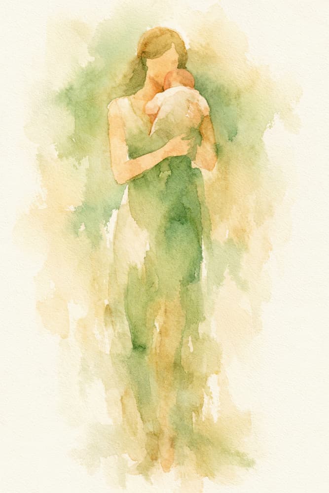Gentle Maternal Bond by Natalie Bruns — canvas wall art