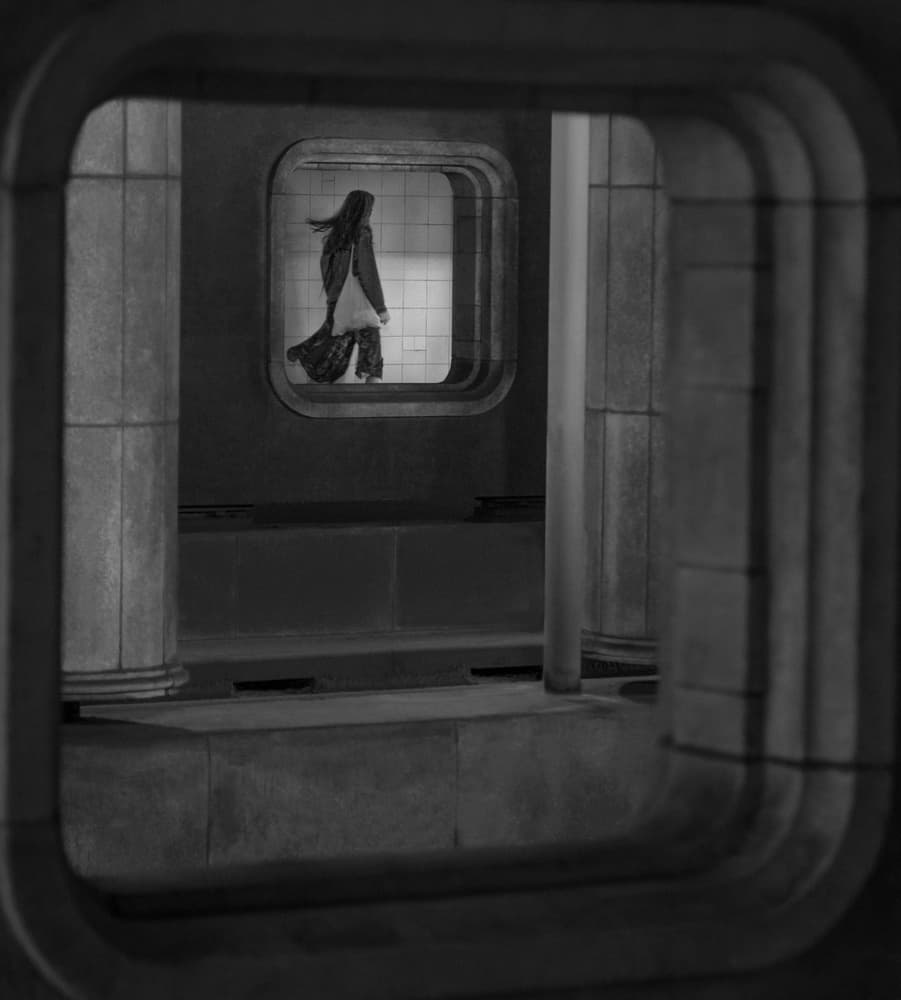Mysterious Woman in Passage by Roelof de Hoog — canvas wall art