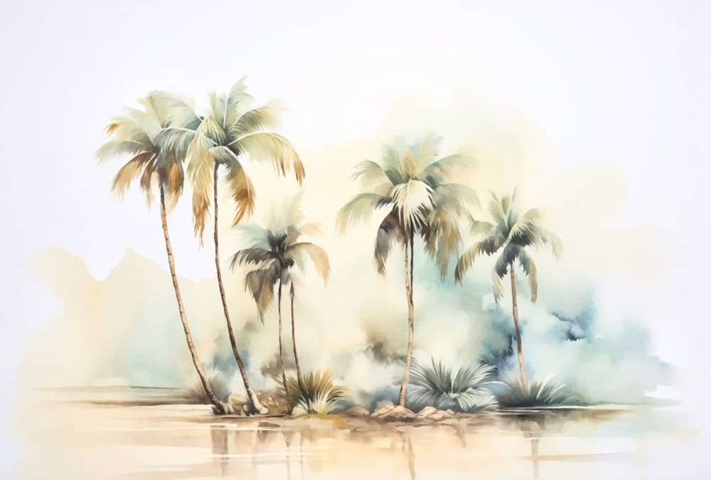 Tranquil Tropical Palms by Andrea Haase — canvas wall art