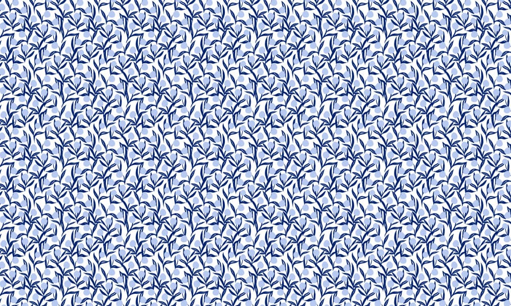 Fresh Blue Foliage Pattern by Josie George — canvas wall art