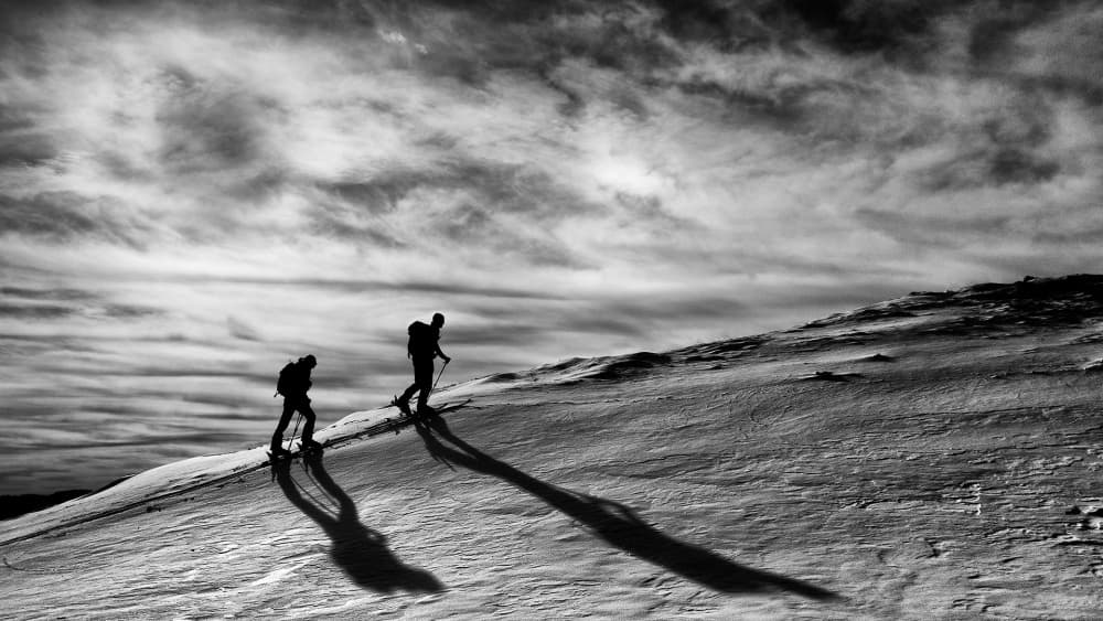 Winter Mountain Trek by Marcel Rebro — canvas wall art