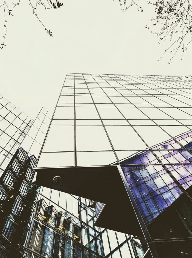 Urban Glass Reflections by Elizabeth Allen — canvas wall art
