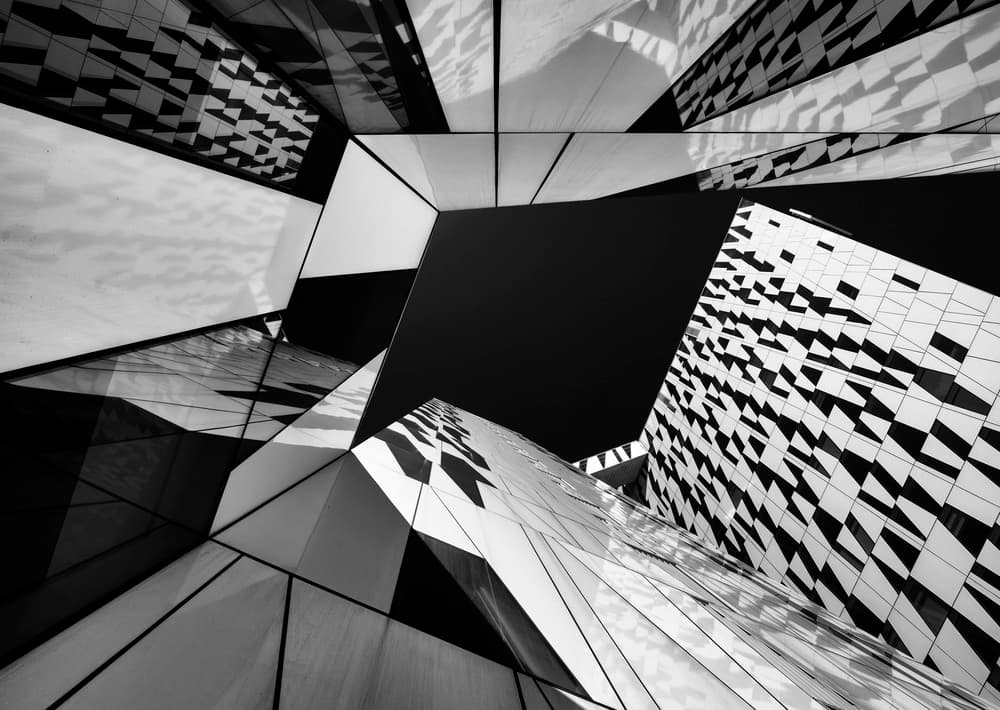 Geometric Urban Abstract by Gerard Jonkman — canvas wall art