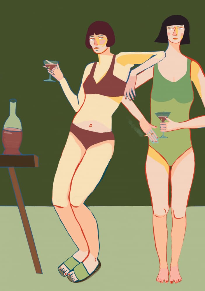 Retro Summer Cocktails by Sharyn Bursic — canvas wall art