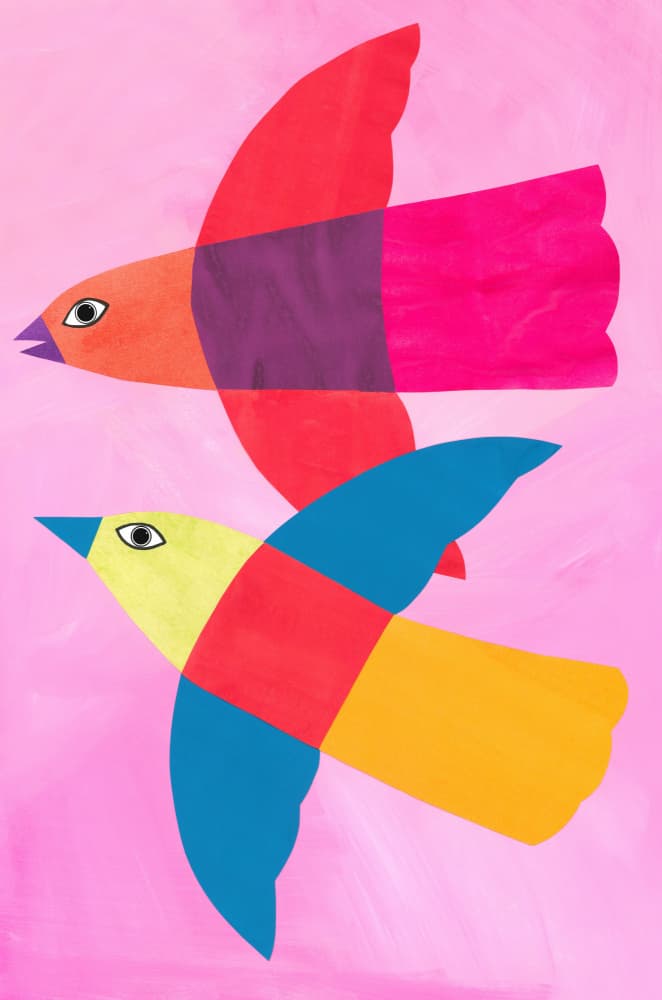 Colorful Flying Birds by Isabelle Brent — canvas wall art
