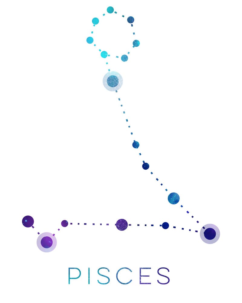 Dreamy Pisces Constellation by Emiliano Deificus — canvas wall art