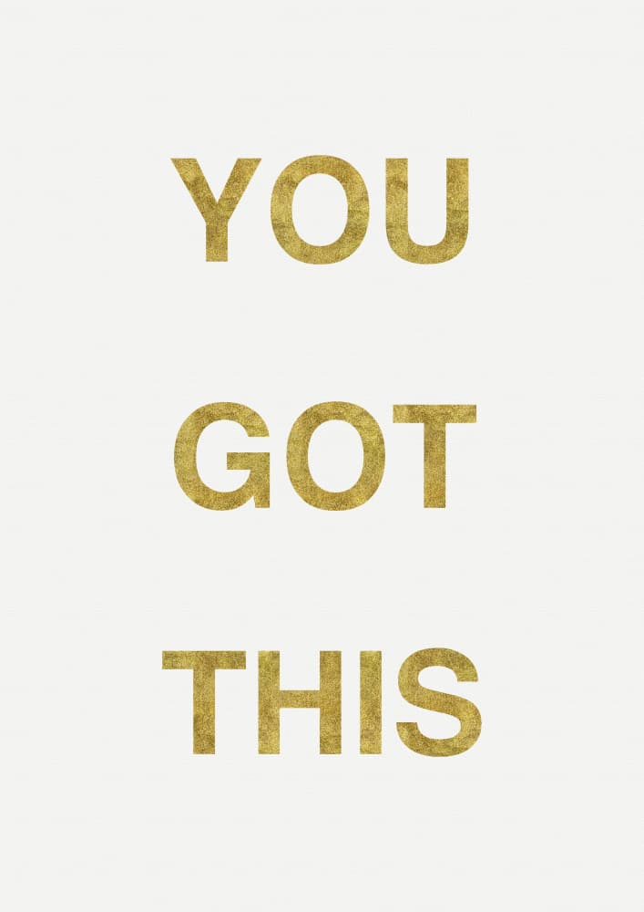 You Got This Gold Text by Talitha McQueen — canvas wall art