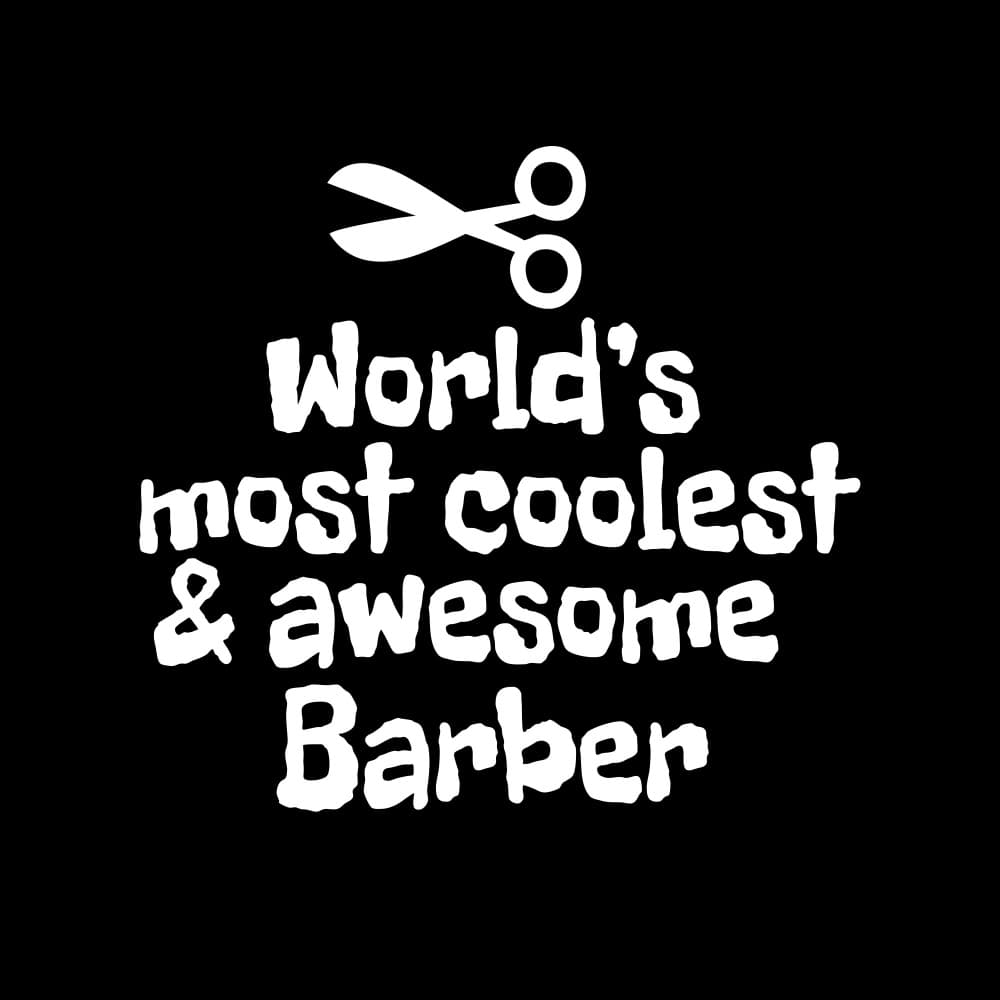 World's Coolest Barber by Happie Eagle — canvas wall art