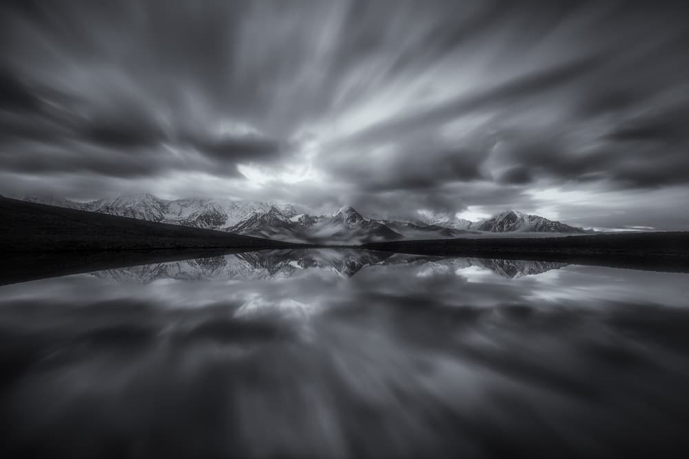 Stormy Mountain Reflection by Selions（陈磊） — canvas wall art