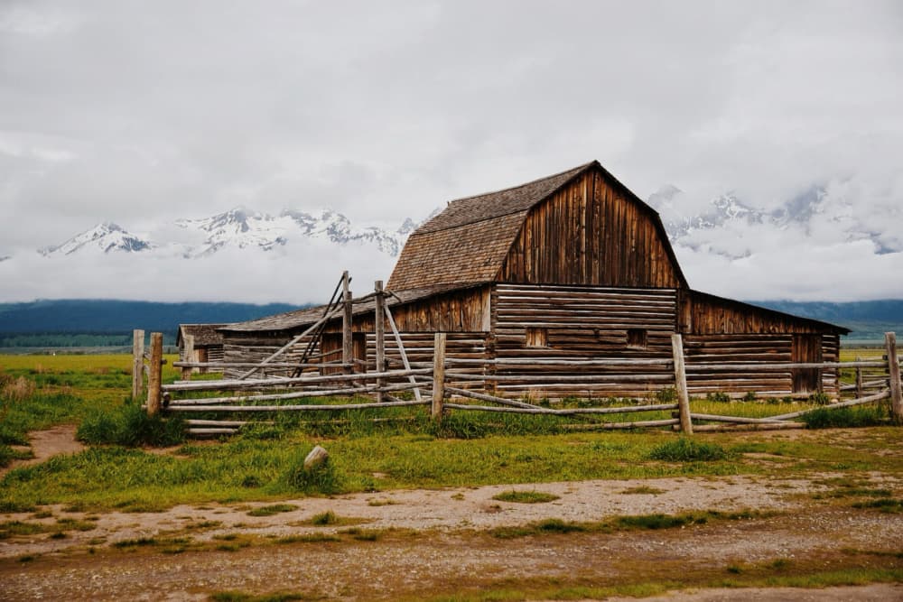 Rustic Mountain Barn by Del Mundo Imagery — canvas wall art