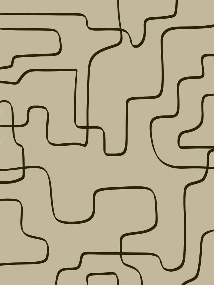 Organic Curved Lines by Yuli Saputra — canvas wall art