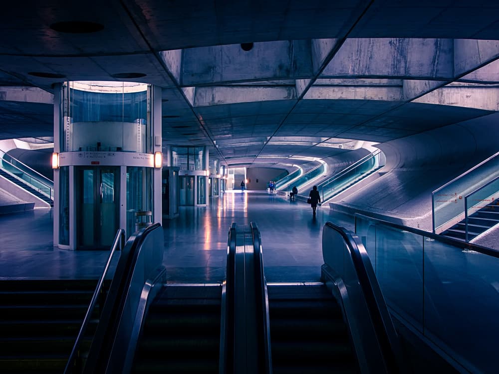 Modern Subway Passage by Roland Weber — canvas wall art