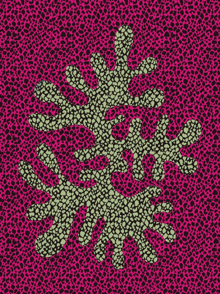 Vibrant Abstract Coral by Little Dean — canvas wall art