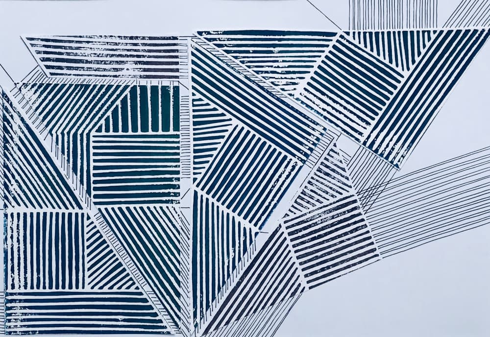 Modern Geometric Lines by kellymariesmith — canvas wall art