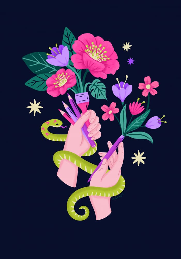 Artistic Floral Magic by Petra Holíková — canvas wall art