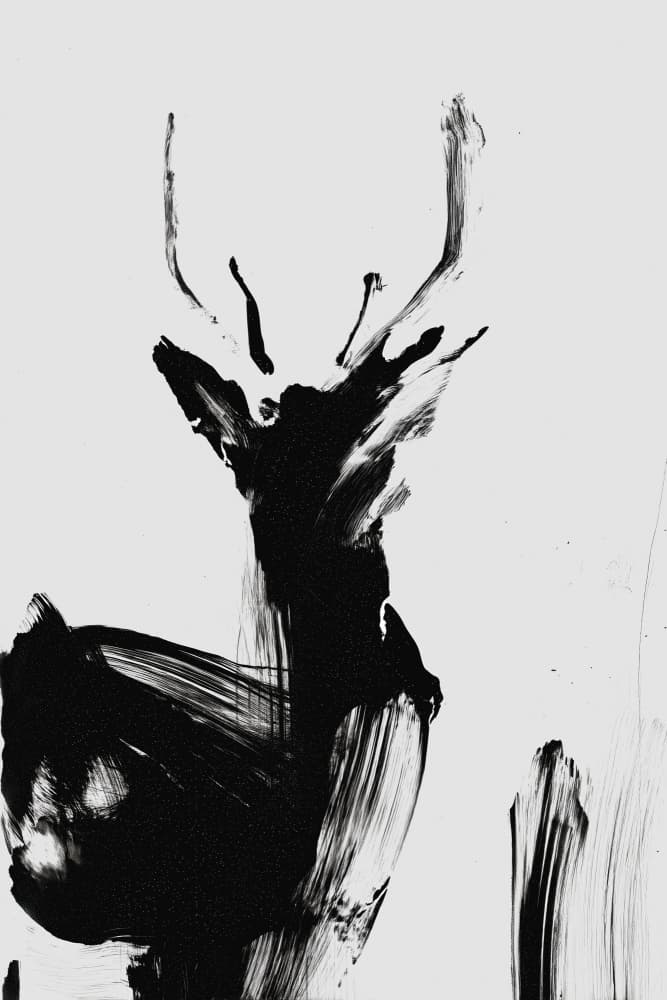 Abstract deer no 02 by Treechild — canvas wall art