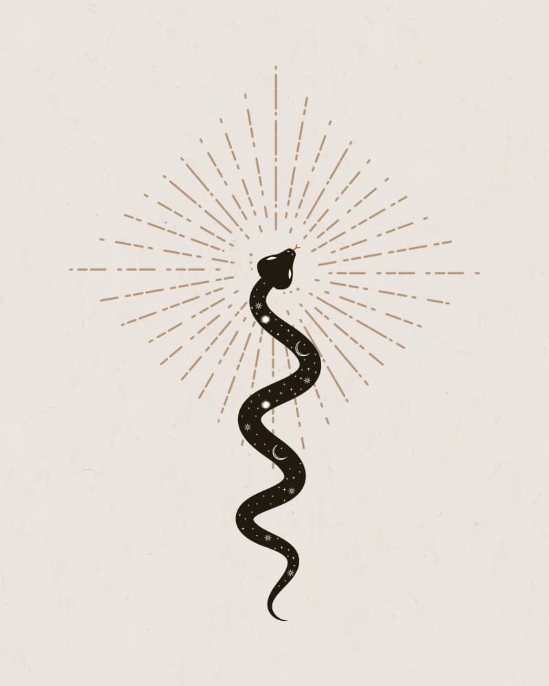 Mystical Serpent Rising by KsanaKalpa — canvas wall art