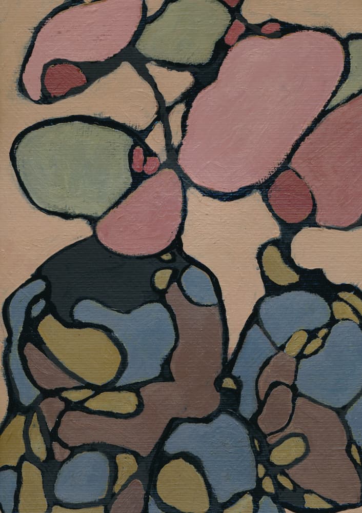 Muted Organic Shapes by Lena Ru — canvas wall art