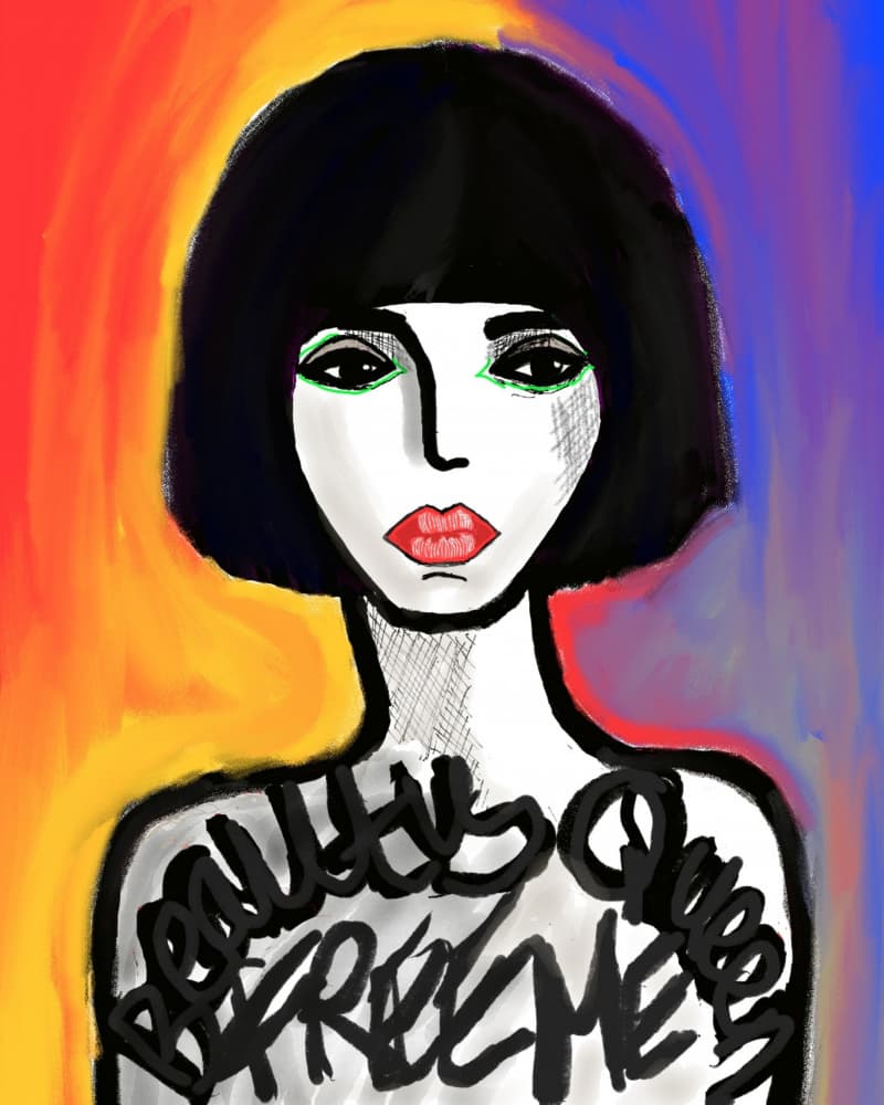 Beauty Chaos Free Me by Sanna Jarlelind — canvas wall art