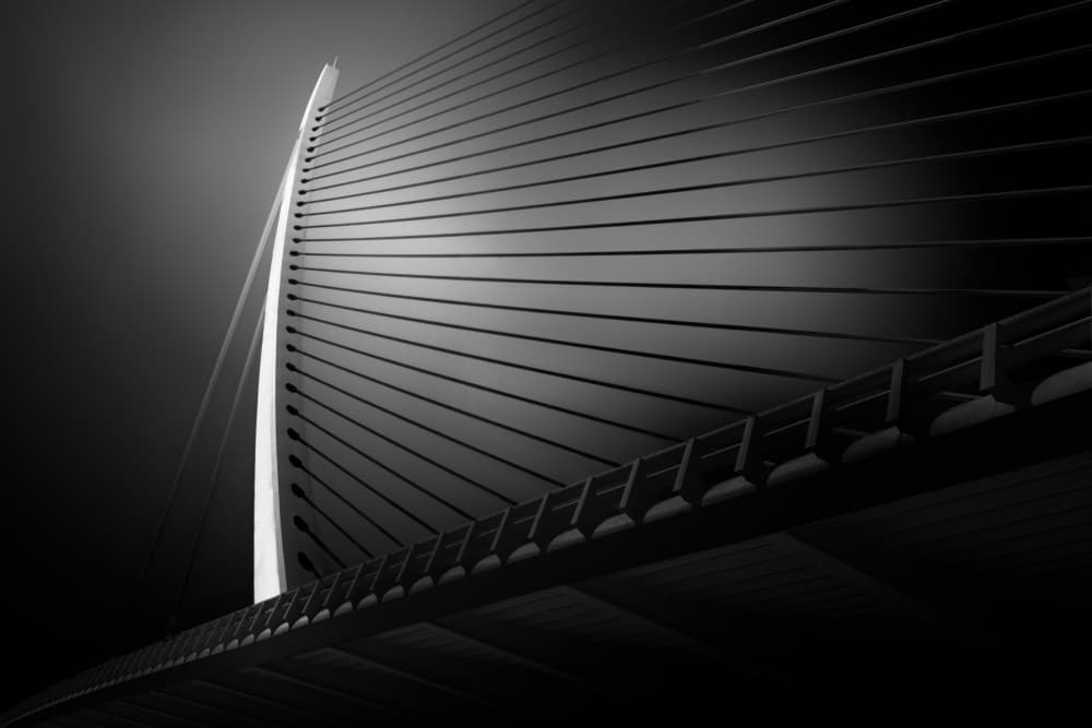 Modern Bridge Lines by Olavo Azevedo — canvas wall art