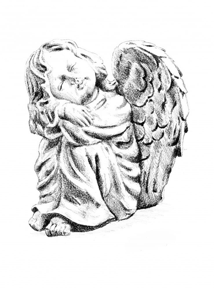 Peaceful Sleeping Cherub by Kulik — canvas wall art