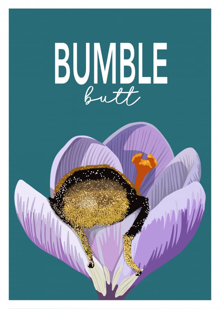 Bumble Butt Flower by ByKammille — canvas wall art
