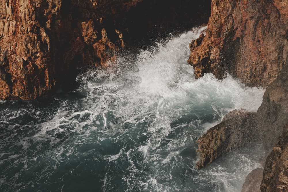 Wild Ocean Waves Crashing by engin akyurt — canvas wall art