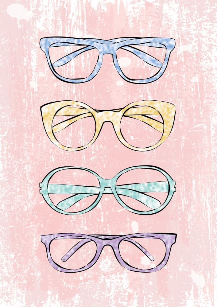 Pastel Eyewear Styles by Martina — canvas wall art