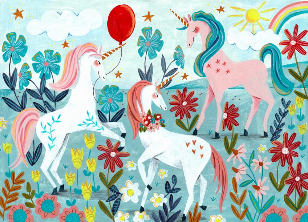 Unicorns by Caroline Bonne Müller — canvas wall art