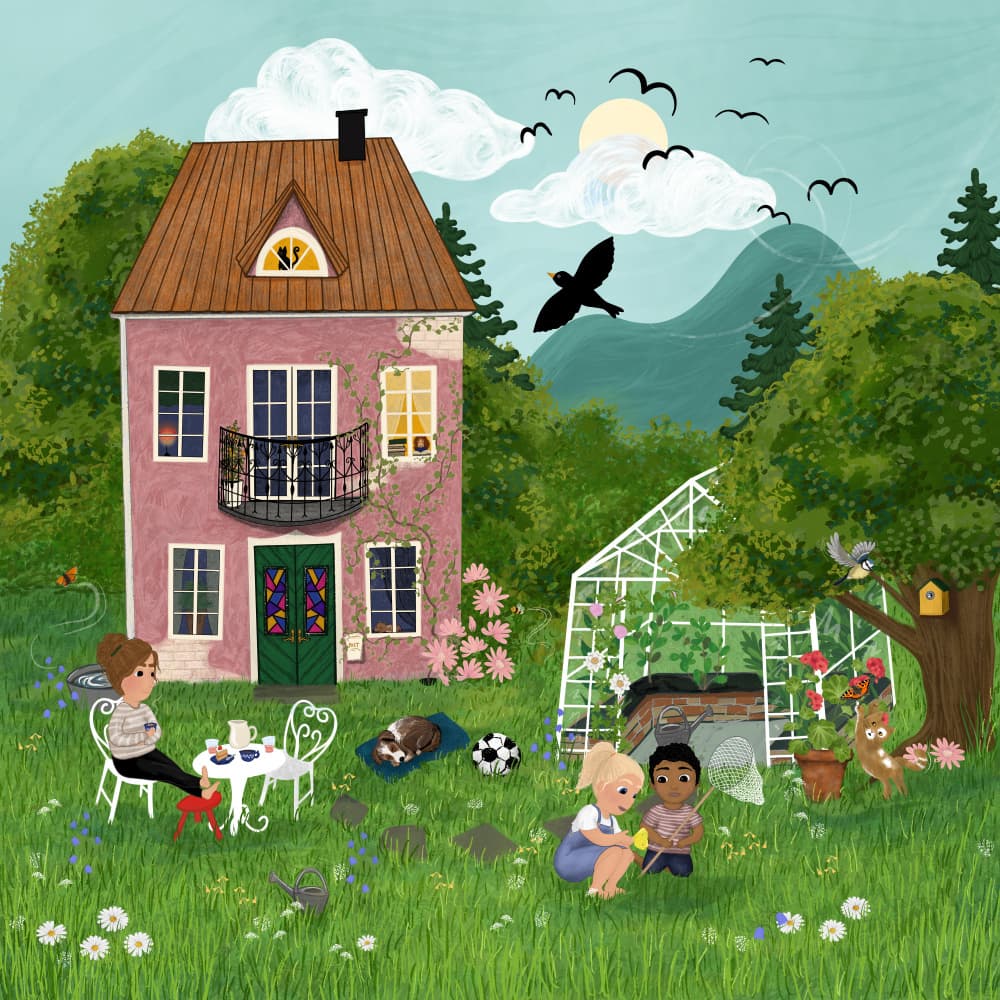 Joyful Home Garden by EMELIEmaria — canvas wall art
