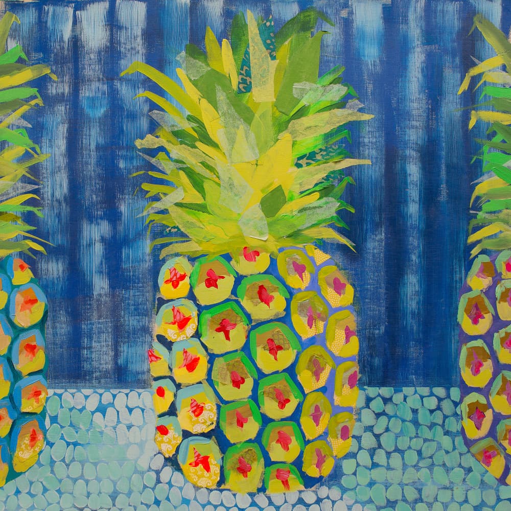 Pineapple by Jenny Westenhofer — canvas wall art