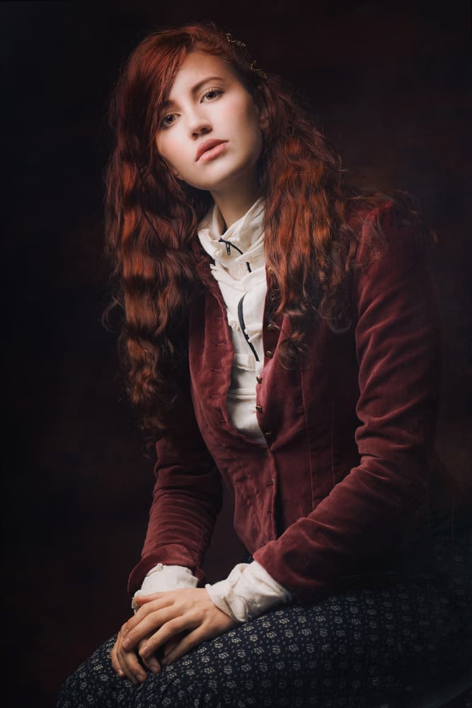 Pensive Redhead Woman by Jan Slotboom — canvas wall art