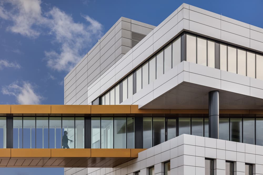 Modern Skybridge Walkway by Theo Luycx — canvas wall art