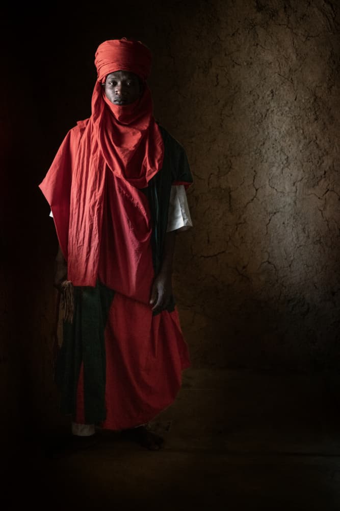 Veiled Man in Red by Trevor Cole — canvas wall art