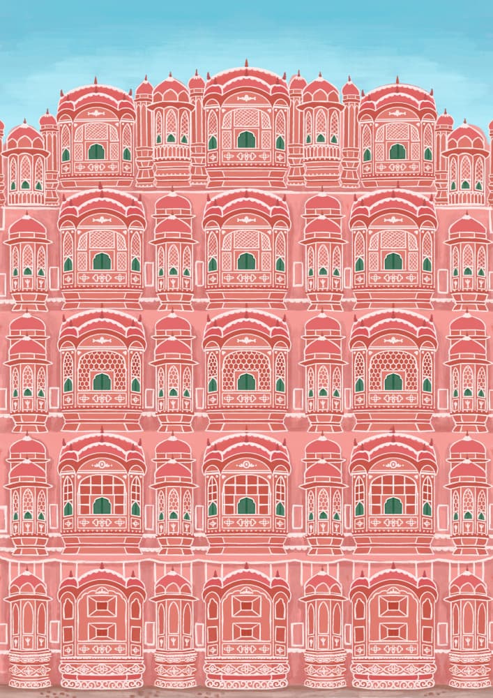 Hawa Mahal Palace by Nidhi Kachhadiya — canvas wall art