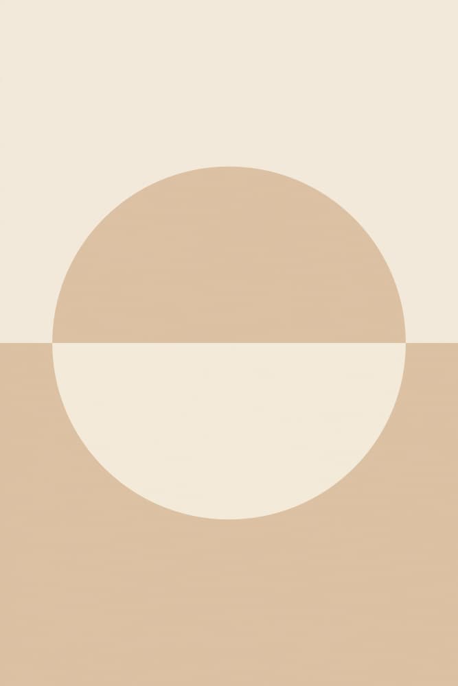 Neutral Split Circle by Pictufy Studio — canvas wall art