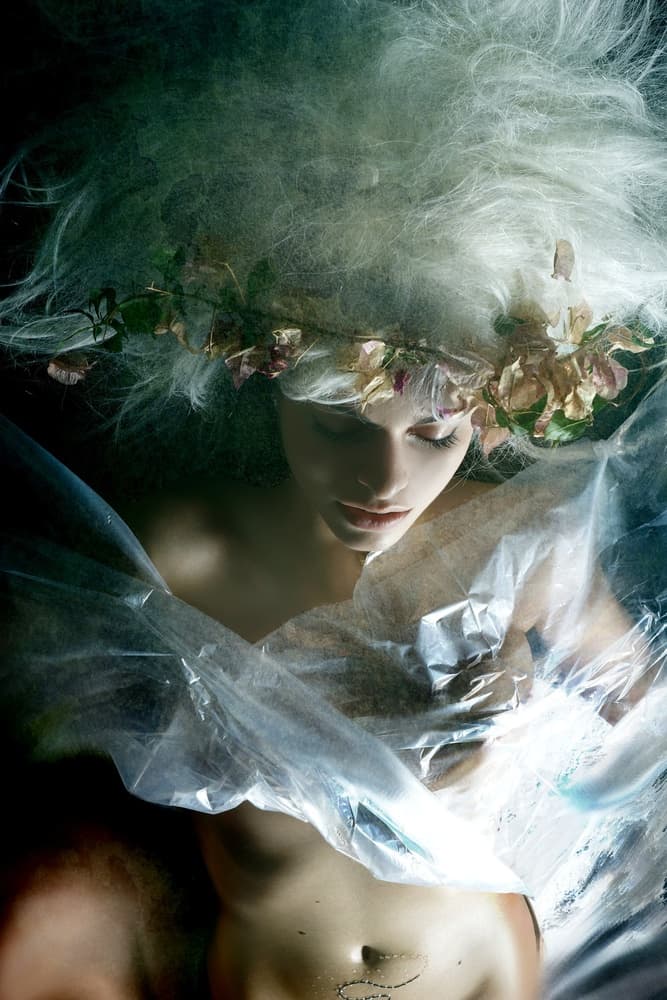 Ethereal Floral Portrait by Olga Mest — canvas wall art