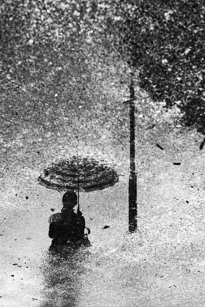 Rainy Street Reflection by Kentaro Watanabe — canvas wall art