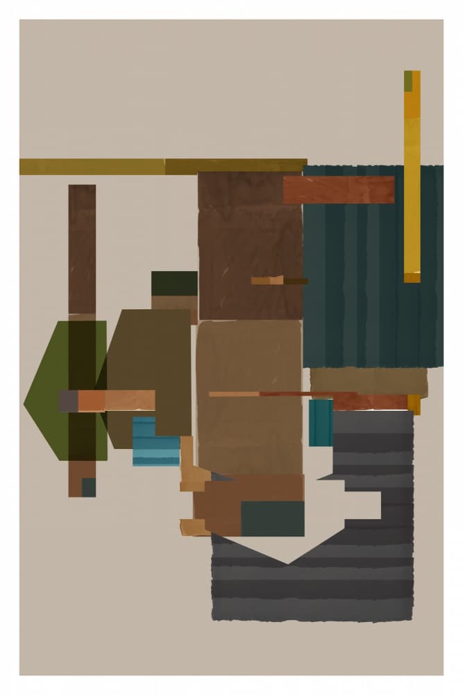Layered Earthy Shapes by cartissi — canvas wall art