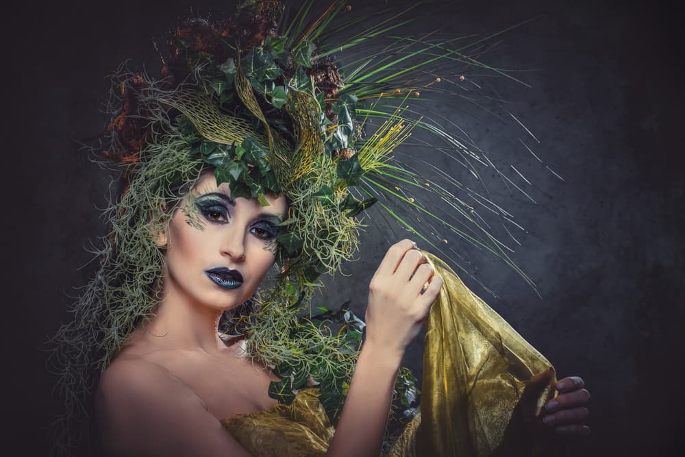 Mystical Green Goddess by Hubert Bichler — canvas wall art